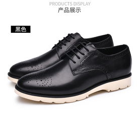 金猴休闲皮鞋春秋季系带男鞋2018新款青春潮流英伦风雕花布洛克鞋sq25088a