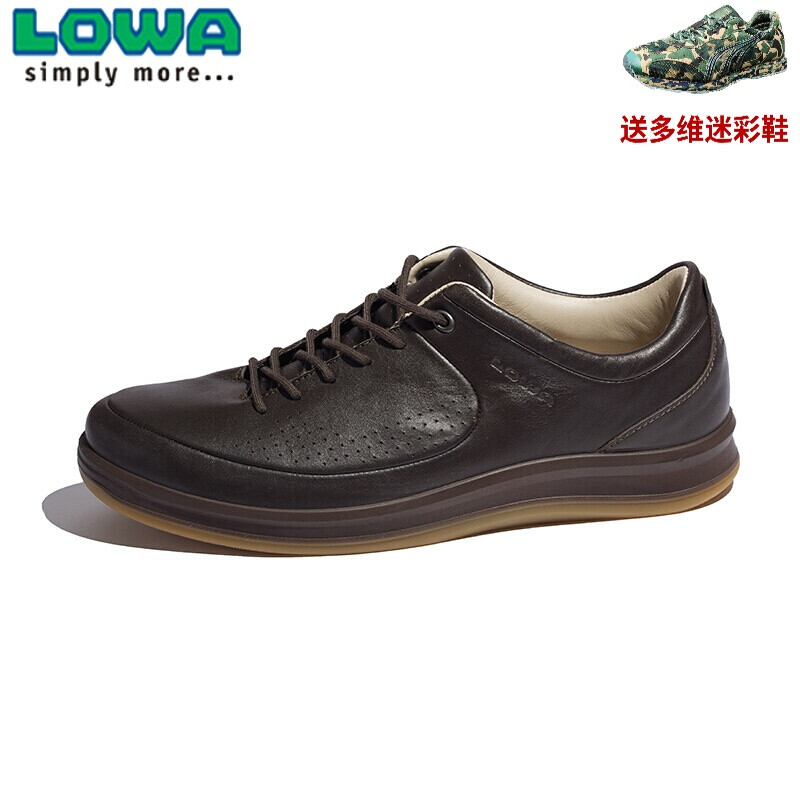 LOWA城市休闲通勤商务皮鞋男士头层牛皮鞋ESTORIL LO L310743 037 深棕色 43.5