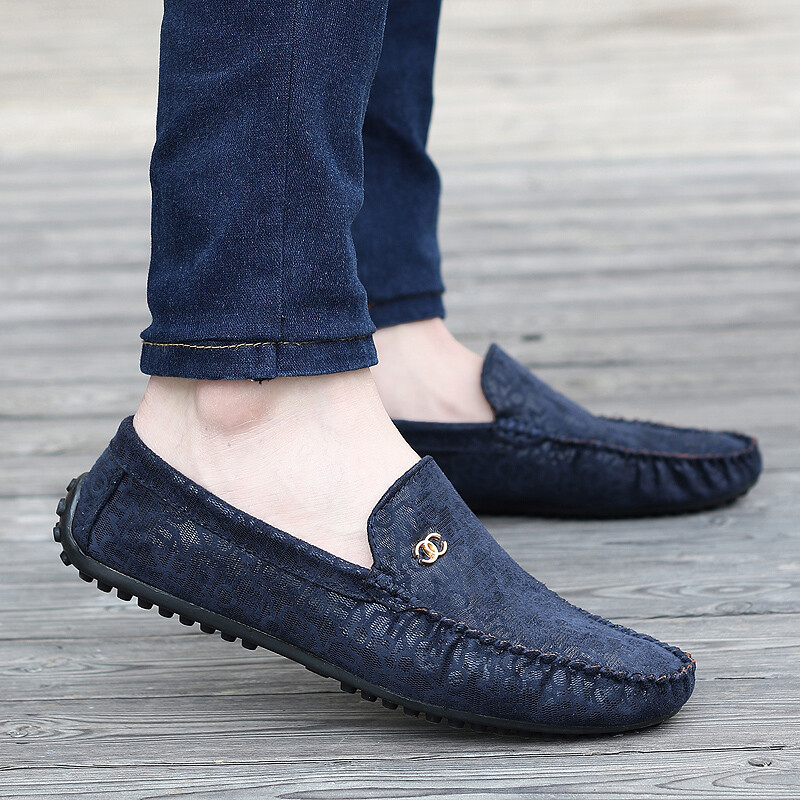 RYRY春款男鞋 深蓝色豆豆鞋，时尚与舒适并存的休闲选择