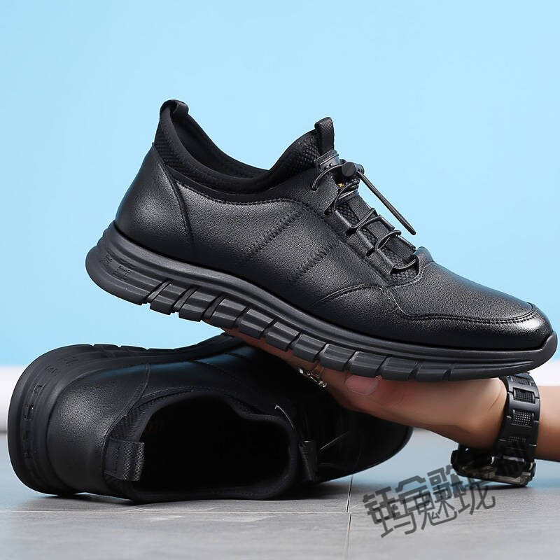 春夏男士平底休闲皮鞋 舒适透气，时尚百搭