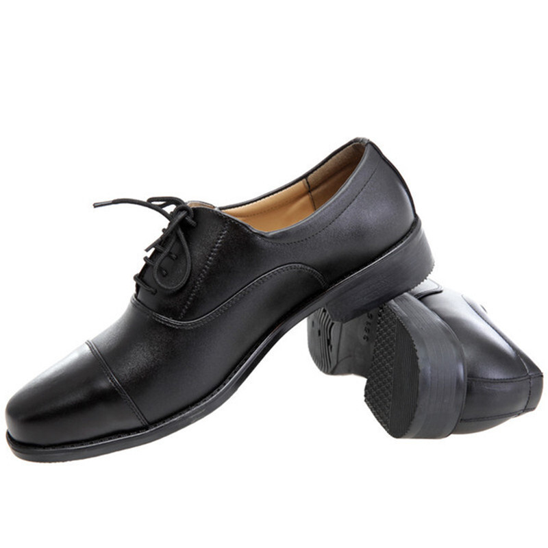 新款男士低帮皮鞋商务休闲营地校尉军官皮鞋 黑色 #41