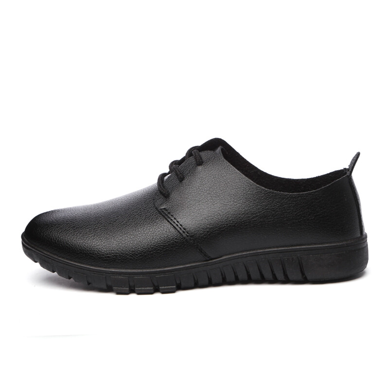 春秋款低帮套脚商务休闲皮鞋 英伦时尚日常办公工作懒人正装男鞋子 绅士男婚鞋 6-801黑色 39