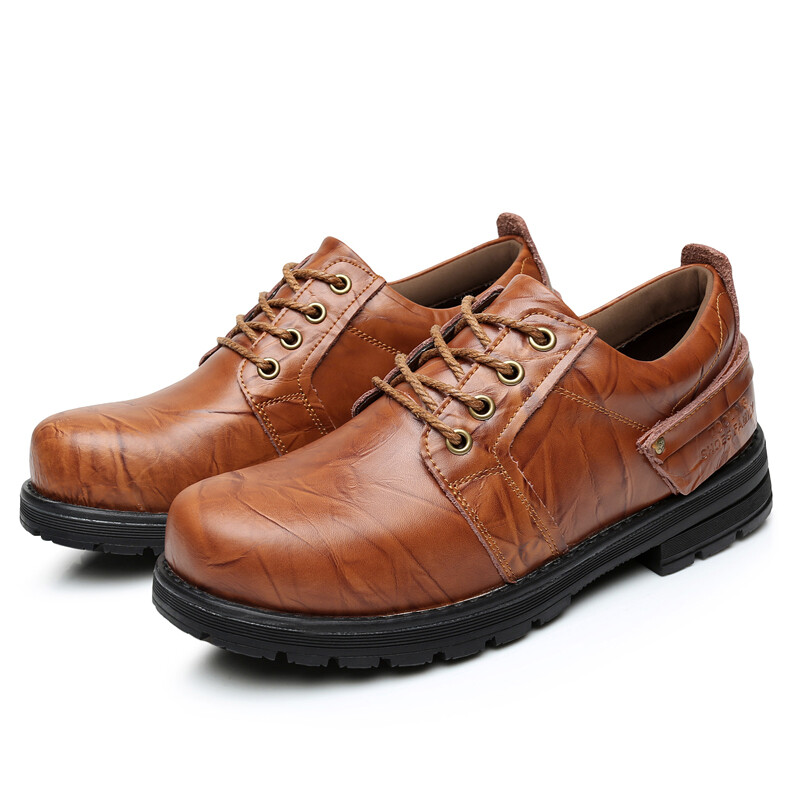Z.R.Zoro 2016冬季新款男士浅棕色休闲皮鞋 英伦工装风尚的百搭之选